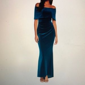 Vince Camuto Off Shoulder Velvet Gown